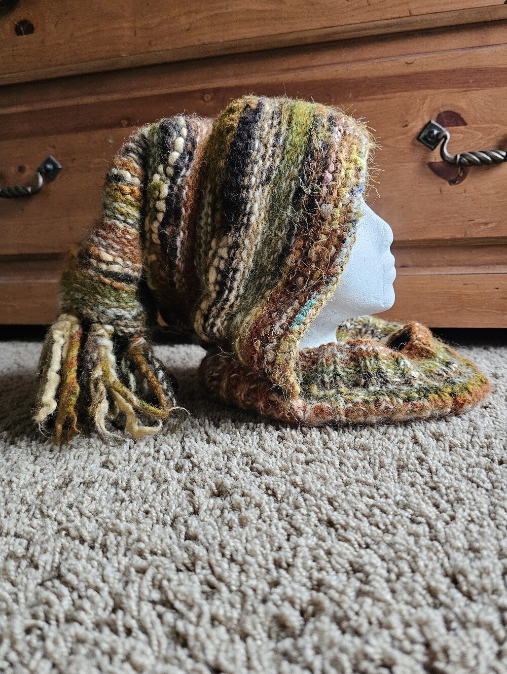 The Collection Royale Boho Hooded Tassle Beanie